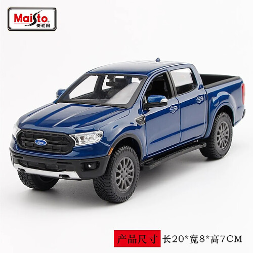 Universal 1: 27 Ford Ranger hautement détaillé moulé sous pression modèle de précision modèle de voiture collection cadeau | moulé sous pression voiture jouet (bleu)