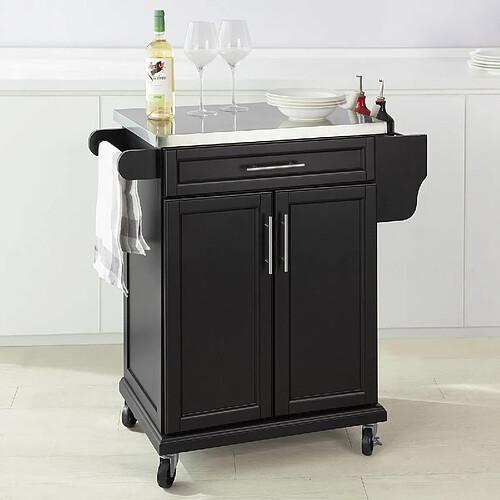 SoBuy FKW110-SCH Desserte Roulante Chariot de Cuisine Meuble de Rangement à roulettes Multifonctionnel