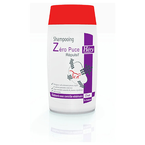 Shampoing Répulsif Zéro Puce pour Chat - Héry - 200ml