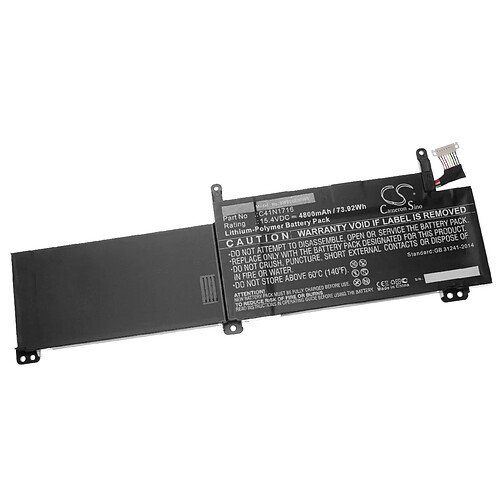 vhbw batterie remplace Asus C41N1716 pour laptop (4800mAh, 15.4V, Li-Polymère, noir)