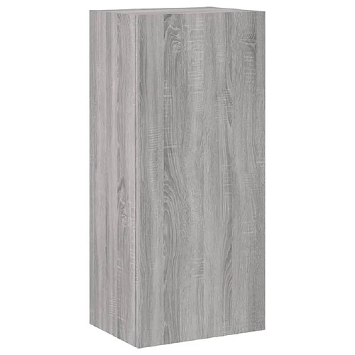 Maison Chic Meuble TV, Banc TV pour salon, Meuble de rangement mural sonoma gris 40,5x30x90 cm bois d'ingénierie -GKD55969