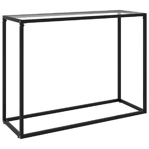 vidaXL Table console Transparent 100x35x75 cm Verre trempé