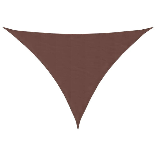 ComfortXL Voile De Parasol Tissu Oxford Triangulaire 5x6x6 M Marron