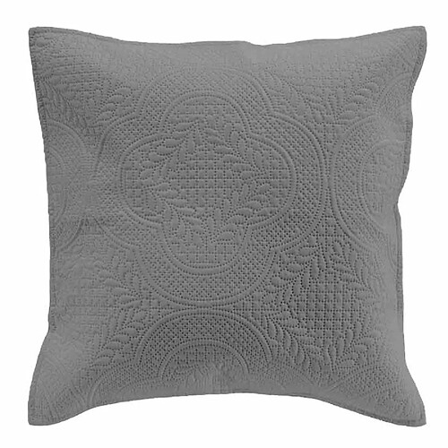 Paris Prix Housse de Coussin Romane 40x40cm Anthracite