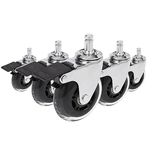 HJH OFFICE 5x roulettes ROLO SKATE 75mm