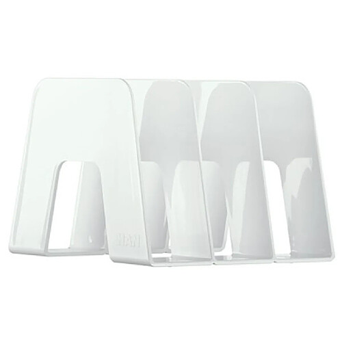 HAN Porte-revues SORTER, A4, 3 compartiments, blanc - Lot de 2