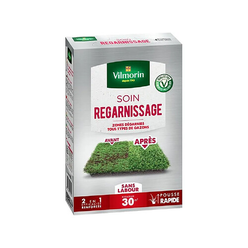 VILMORIN Semences pour soins et regarnissage universel de gazon - 2 en 1 - 500 g