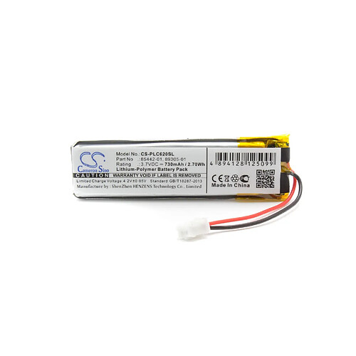 vhbw Li-Polymère batterie 730mAh (3.7V) pour haut-parleurs enceintes comme Plantronics 85442-01