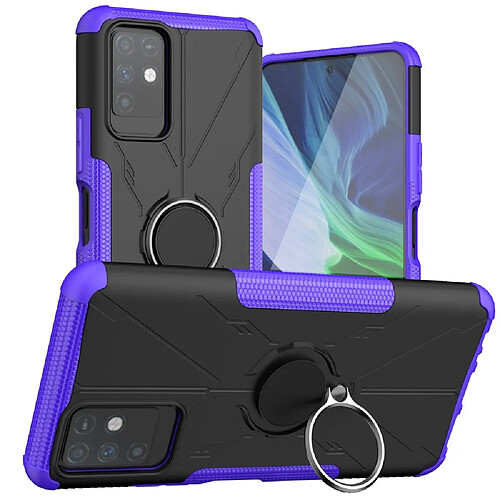 Coque en TPU 2-en-1, anti-choc avec béquille pour votre Infinix Note 10 - violet