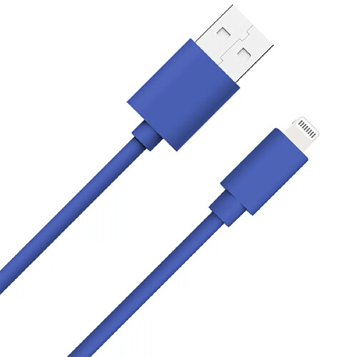 WOW Câble USB A/Lightning 1m - 2.4A Bleu