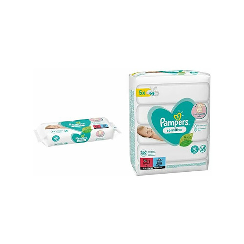 Pampers Lingettes humides Sensitive,paquet de recharge par 5 ()