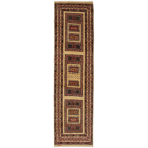 Vidal Tapis de couloir en laine 291x77 beige Kashkuli