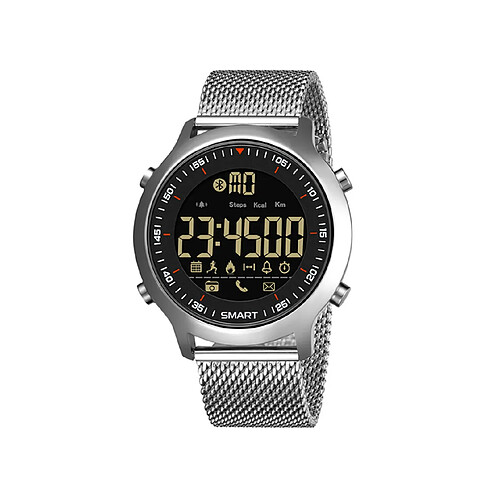 Montre intelligente de sport pour homme Bluetooth Watch Stepping argent