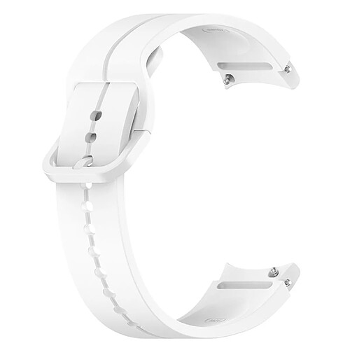 20MM Bracelet de montre en silicone Accessoires de remplacement compatible Samsung Watch5/Watch5 Pro - Blanc