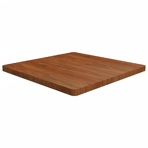 vidaXL Dessus de table carré Marron foncé 80x80x4cm Bois chêne traité