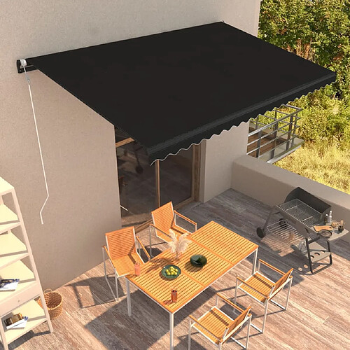 vidaXL Auvent rétractable automatique 600x300 cm Anthracite