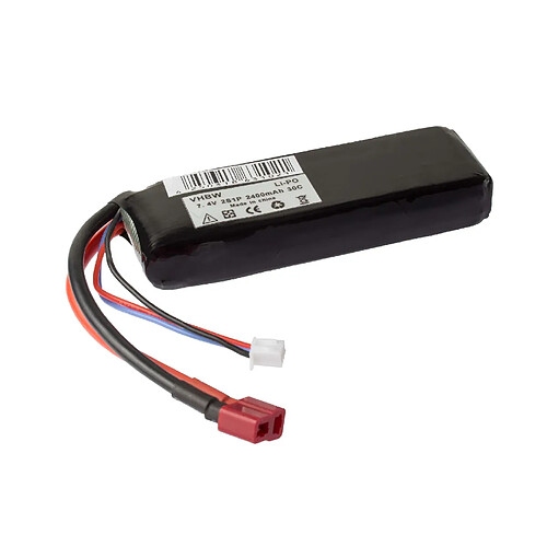 Vhbw Batterie Li-Polymer LiPo 2400mAh 7.4V pour modélisme RC - divers modèles réduits : voitures de course, hélicoptères, avions, bateaux etc.