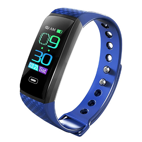 Wewoo Bracelet connecté CK17S 0,96 pouces IPS écran intelligent IP67 imperméable à l'eaurappel d'appel de soutien / surveillance de la fréquence cardiaque / de la pression artérielle / du sommeil bleu