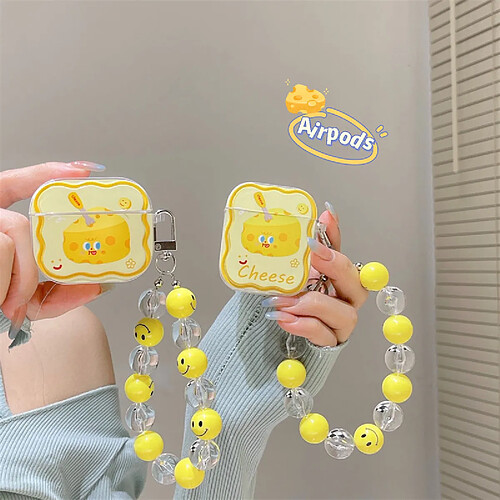 GUPBOO Airpods Coque Housse Étui Protecteur Compatible pour AirPods1/2-ins mignon fromage fromage