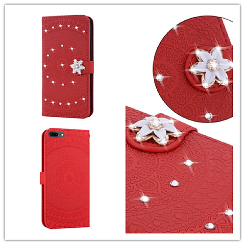 Wewoo Coque Pour iPhone 11 Pressé Impression Coller Motif Foret Horizontale Étui En Cuir PU avec Titulaire & Slots Cartes Et Portefeuille Et Lanyard Rouge