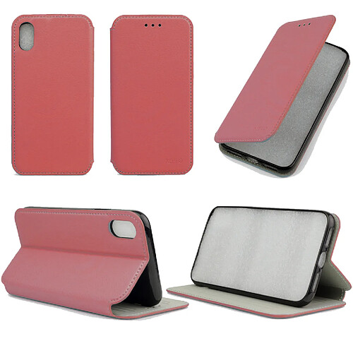 Etui luxe Apple iPhone XS 5,8 pouces Ultra Slim rouge Style Cuir avec stand - Housse coque de protection smartphone 2018 / 2019 iPhone X - Accessoires pochette XEPTIO : Exceptional case !