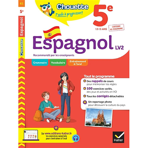 Espagnol 5e LV2, 12-13 ans : conforme au programme