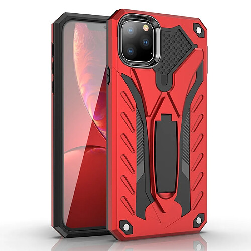 Wewoo Coque Rigide Pour iPhone 11 antichoc TPU + PC étui de protection avec support rouge