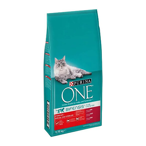 PURINA ONE Croquettes Bifensis - Aliment complet pour chats adultes - 9,75 kg