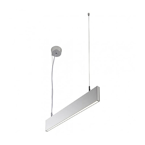 Saxby Suspension Kingsley Alliage d'aluminium,polycarbonate Argent anodisé,givré