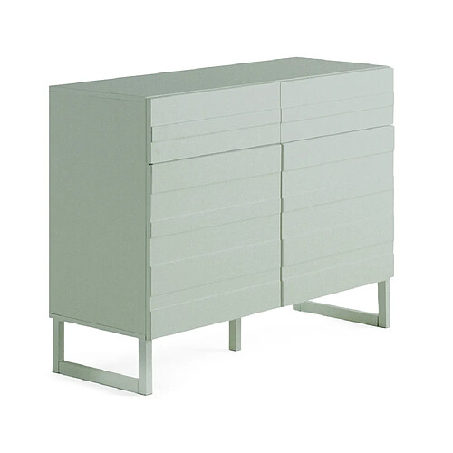 Bestmobilier Sofia - buffet bas - vert sauge mat - 110 cm