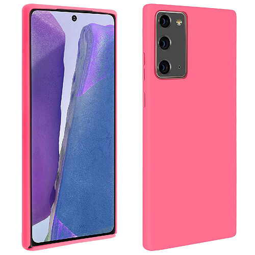 Avizar Coque Galaxy Note 20 Semi-rigide Soft Touch Compatible QI fuchsia