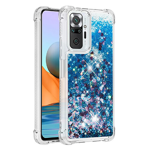 Coque en TPU Amortissement dynamique des sables mouvants bleu pour votre Xiaomi Redmi Note 10 Pro Max