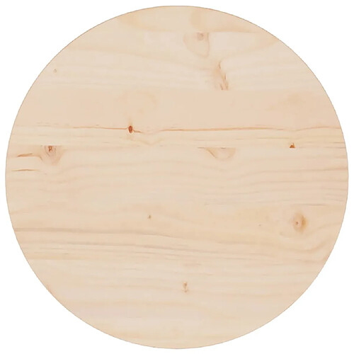 vidaXL Dessus de table Ø40x2,5 cm Bois de pin massif