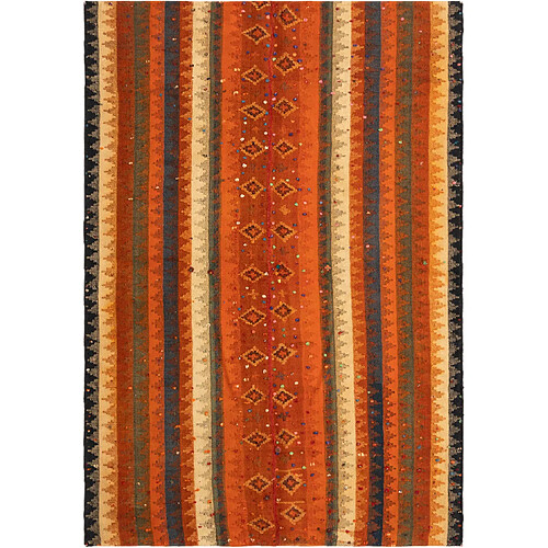 Vidal Tapis de laine 210x146 orange Jajim