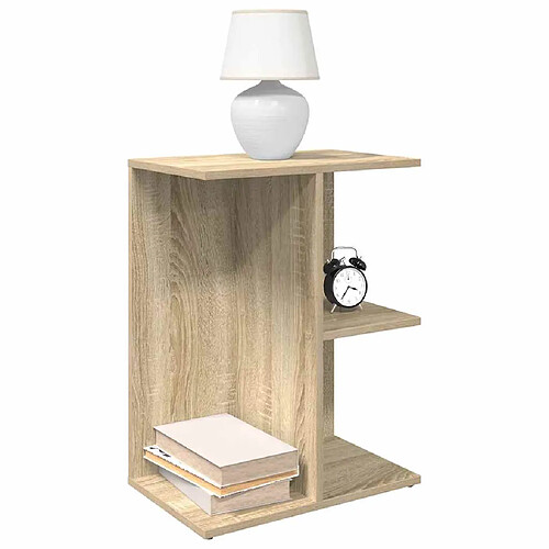 vidaXL Table de chevet chêne sonoma 46,5x29x61 cm bois d'ingénierie