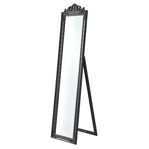 Miroir sur Pied Arezzo Inclinable 160 x 40 cm Gris Foncé [en.casa]