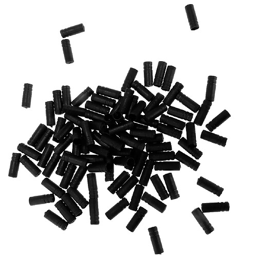 100pcs bicyclette de frein de bicyclette de frein câble intérieur bouts de câble embouts noirs 5mm