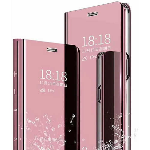 Coque Folio Rabat Miroir Rose Pour Samsung Galaxy S21 5G Little Boutik®