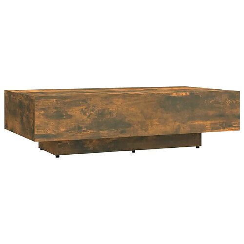 ComfortXL Table Basse Chêne Fumé 100x49,5x31 Cm Bois D'ingénierie