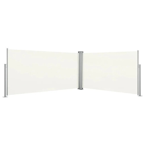 vidaXL Auvent latéral rétractable 160x600 cm Crème