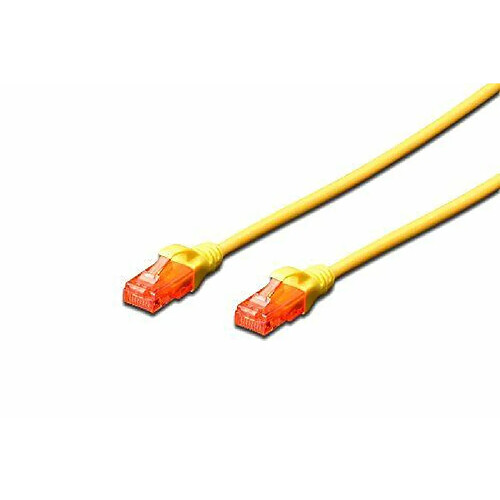 Digitus 0.5m Cat6 UTP 0.5m Cat6 U/UTP (UTP) Jaune câble de réseau - Câbles de réseau (0,5 m, Cat6, U/UTP (UTP), RJ-45, RJ-45, Jaune)