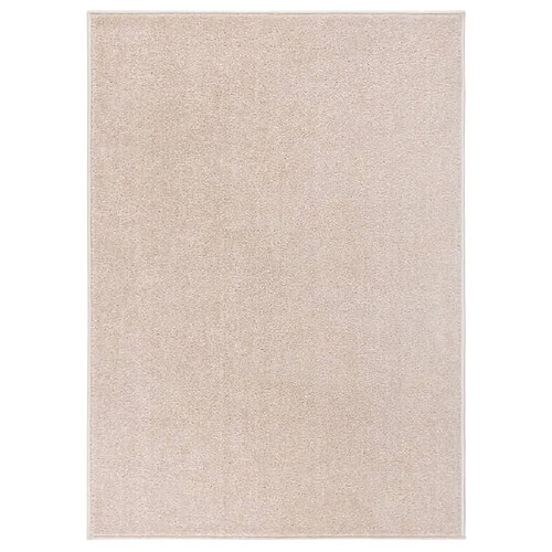 vidaXL Tapis à poils courts 140x200 cm Beige foncé