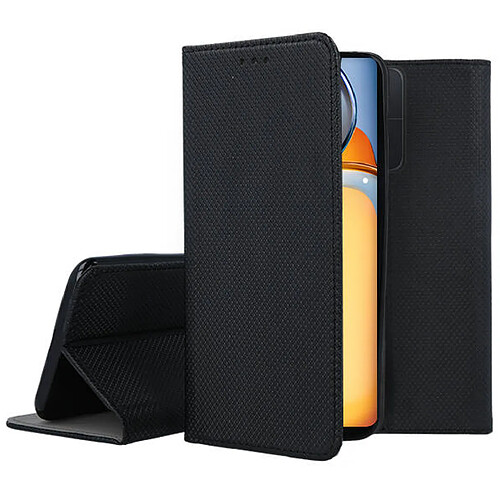 Htdmobiles Housse pour Xiaomi Redmi 13C / Poco C65 / Poco M6 5G - etui coque pochette portefeuille + verre trempe - NOIR MAGNET