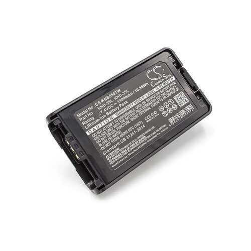 vhbw Li-Ion batterie 1400mAh (7.4V) pour radio talkie-walkie Kenwood NX-220, NX-320, TK-2140, TK-2148, TK-2160, TK-2168, TK-2170, TK-2173