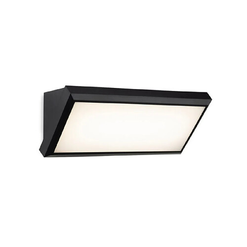 Luminaire Center Applique murale extérieur Nitro Noir avec diffuseur en polycarbonate blanc