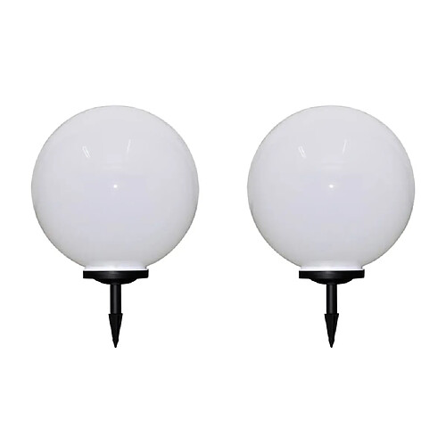 vidaXL 2 pcs Lampes d'allée d'extérieur à LED 50 cm et piquet au sol