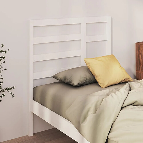 vidaXL Tête de lit Blanc 106x4x104 cm Bois massif de pin