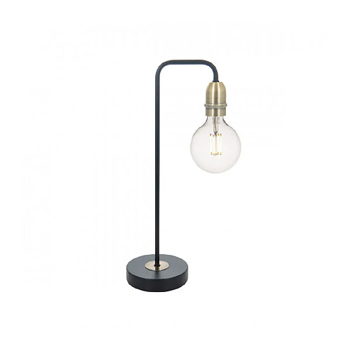 Luminaire Center Lampe de table Kiefer Cuivres Antique,Noir mat 1 ampoule 45cm