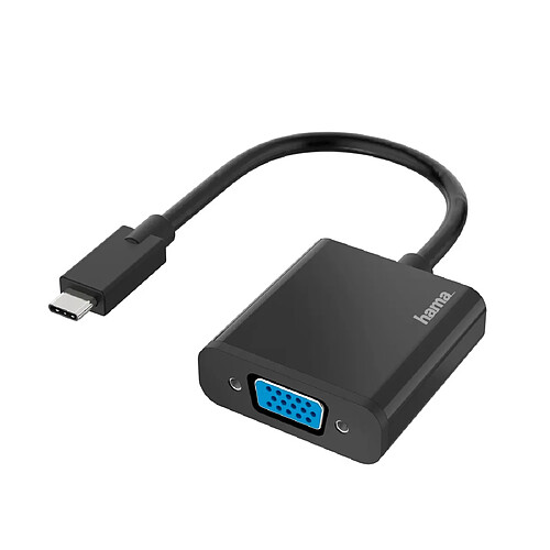 HAMA Adaptateur vidéo, fiche USB-C - port VGA, - Full-HD 1080p