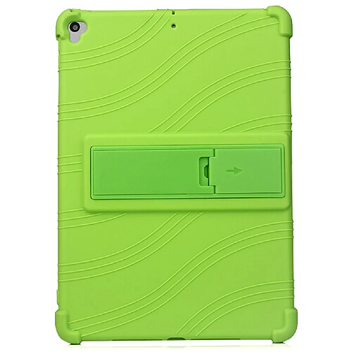 Coque en silicone anti-rayures, découpes précises avec béquille vert pour votre iPad 10.2 (2021)